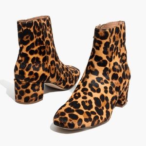 SOLD OUT 8.5 Madewell Leopard Fur Jada Ankle Boot